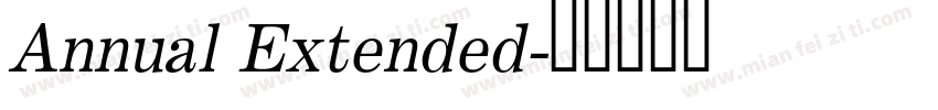 Annual Extended字体转换